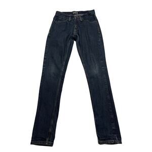Free World Messenger Jeans 28 Low Rise Y2K Grunge Dark Wash